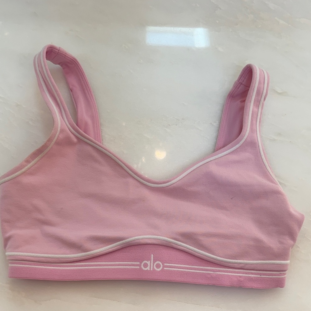 ALO Yoga Light Pink Sports Bra